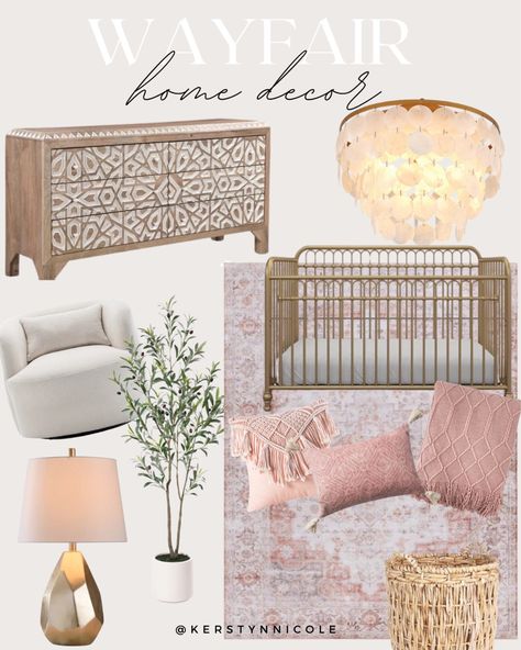 Shop Mazlum 7 - Drawer Dresser and other curated products on LTK, the easiest way to shop everything from your favorite creators. Dresser Pink, Modern Organic Decor, Gold Crib, Modern Girl Nursery, Boho Baby Room, Kids Room Murals, Chair Couch, Faux Olive Tree, Baby Room Inspiration