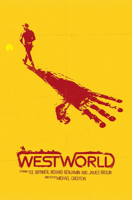 Minimalist Movie Poster: West World Westworld Movie, 70s Movie, James Brolin, West World, Film Posters Art, Best Movie Posters, Minimalist Movie Poster, I Love Cinema, Classic Movie Posters