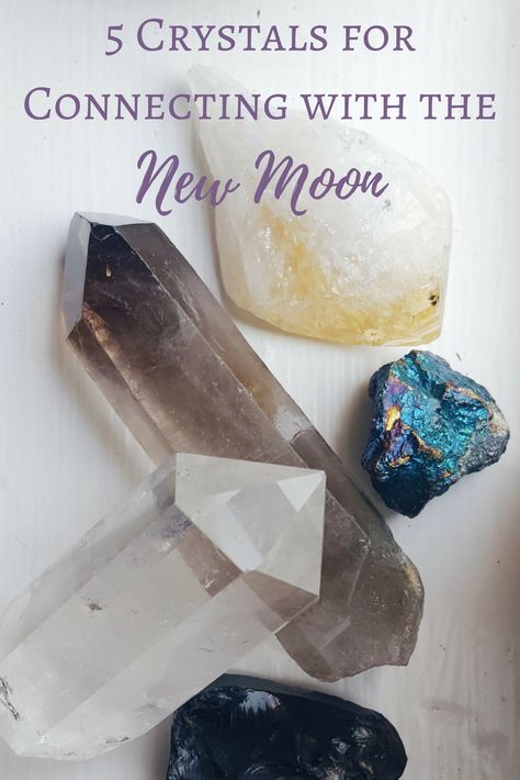 Charging Crystals New Moon, New Moon Crystals, Moon Celebrations, Moon Food, Moon Vibes, Pastel Witch, Moon Magick, Peacock Ore, Moon Energy