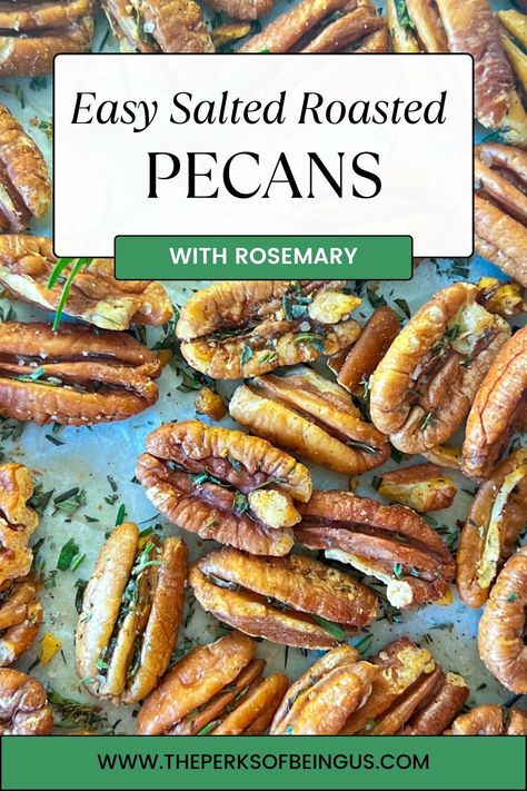 Rosemary Pecans Roasted, Roasted Salted Pecans Recipe, Recipes Using Graham Cracker Crust, Lasagna With Italian Sausage, Roasted Pecans Recipe, Rosemary Pecans, Pecan Recipe, Italian Sausage Lasagna, Rosemary Sea Salt