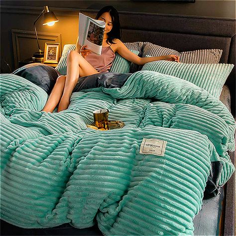 Smarter Shopping, Better Living! Aliexpress.com Velvet Quilt Cover, Velvet Duvet Cover, Most Comfortable Bed, Flannel Duvet Cover, Velvet Comforter, Velvet Duvet, Winter Bedding, Soft Luxury, Velvet Quilt