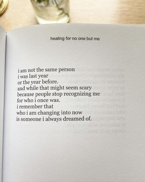 book: healing for no one but me #changingforthebetter #poems #poetrybook #poetry #beautifulwords #lovequotes #relationshipquotes #poetryforyou #friendshipquotrs #selflovejourney #healingjourney #selflovequotes #selflovepoems Hope Poems Inspiration, Healing For No One But Me Book, Self Healing Poetry, Beautiful Poems About Healing, Poetry About Self Growth, Healing Poems Poetry, Poems About Yourself, Best Poem Books, Poetry Quotes Deep Life