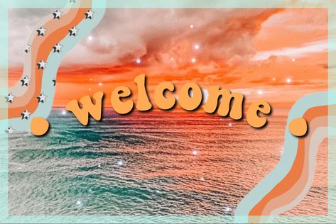 Preppy Wall Collage, Peachy Aesthetic, Welcome Banners, Welcome Pictures, Youtube Design, Youtube Channel Art, Welcome Banner, Youtube Banner, Preppy Wallpaper