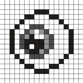 Eyeball Pixel Art, Black Perler Bead Patterns, Grunge Pixel Art Grid, Grunge Pixel Art, Goth Pixel Art, Melt Beads Patterns, Pixel Art Ideas, Melty Bead Patterns, Easy Perler Beads Ideas