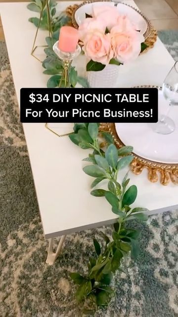 Low Picnic Table Ideas, How To Make A Low Picnic Table, Diy Low Profile Picnic Table, Diy Picnic Birthday Party, Boho Picnic Party Low Tables Diy, How To Make A Floor Picnic Table, Boho Low Table, Low To Ground Picnic Table Diy, Diy Luxury Picnic Table