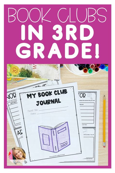 Use book clubs at the end of the year to engage your 3rd grade students in reading! Book clubs are a great way to grow readers and help students think critically about reading. This book club resource includes student book club jobs, and planning pages for assigning different chapters! Book Clubs Elementary School, Elementary Book Club Activities, Book Clubs 3rd Grade, Third Grade Book Clubs, Third Grade Novel Study, Teaching Setting 4th Grade, Novel Studies For 3rd Grade, Second Grade Novel Study, Book Club Elementary School