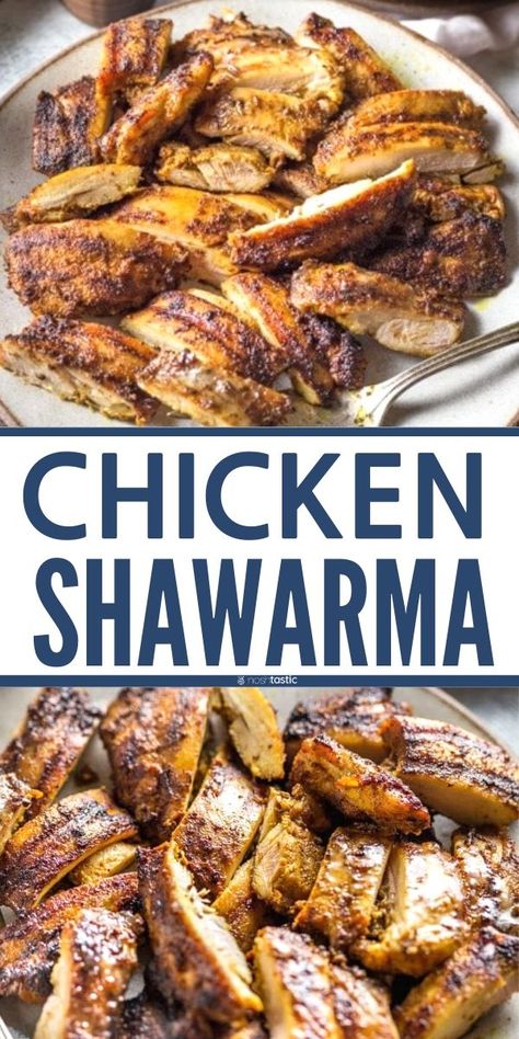 Chicken Shawarma Recipe, Middle East Recipes, Shawarma Recipe, Doner Kebab, Tandoori Masala, Chicken Shawarma, Chicken Spices, Lebanese Recipes, Mediterranean Diet Recipes