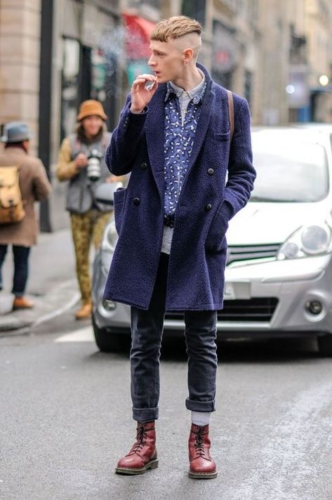 Dr Martens Outfit Men, Dr Martens Men Outfit, Red Docs, Streetwear Paris, Men Street Styles, 2014 Street Style, Dr Martens Men, Martens Outfit, Dr Martens Outfit