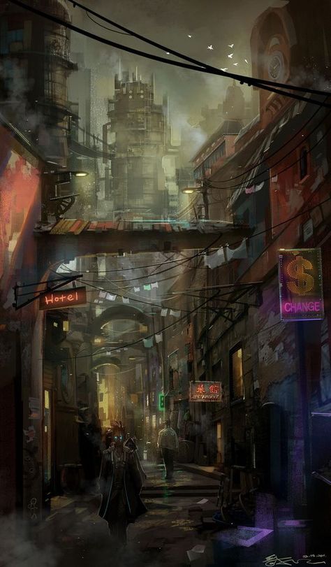 Great Cyberpunk - Anime City concepts for Lego! Concept Art Landscape, Sci Fi City, Cyberpunk Aesthetic, Landscape Concept, Cyberpunk City, Arte Cyberpunk, 다크 판타지, Fantasy City, Futuristic City