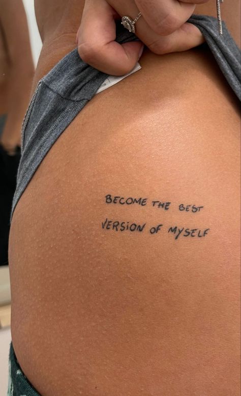 Tattoo Sentences, Gym Tattoo, Bolt Tattoo, The Best Version Of Myself, Best Version Of Myself, Tattoo Aesthetic, Tattoos For Black Skin, Pretty Tattoos For Women, Cute Tiny Tattoos