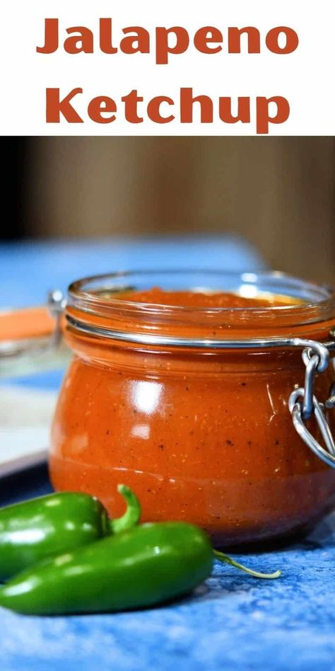 Jalapeno Ketchup Recipe, Spicy Ketchup Recipe, Spicy Video, Homemade Ketchup Recipes, Spicy Ketchup, Ketchup Recipe, Canning Whole Tomatoes, Homemade Ketchup, Jalapeno Recipes