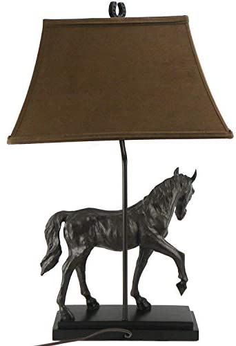 CrestView CVAQP936 Bronze Horse table lamp - Rectangle Table Lamps - Amazon.com Horse Table, Horse Statue, Large Table Lamps, Buffet Lamps, Tractor Supplies, Tractor Supply, Pet Life, The Horse, Fabric Shades