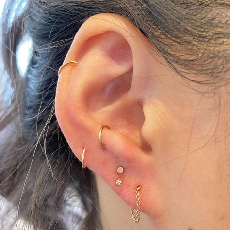 Anti Helix, Unique Piercings, Unique Piercing, Anti Tragus Piercing, Piercing Inspiration, Ear Peircings, Anti Tragus, The World Is Your Oyster, Tragus Hoop