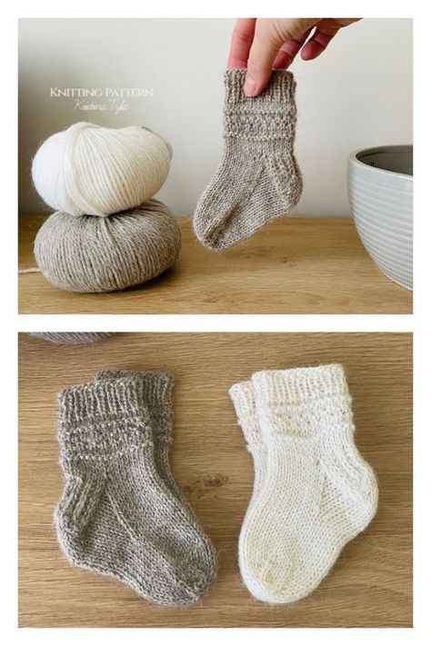 Baby Socks Free Knitting Pattern, Baby Wool Socks, Socks Free Knitting Pattern, Baby Socks Knitting Pattern, Baby Socks Pattern, Baby Socks Knit, Baby Booties Free Pattern, Timeless Clothing, Chic Crochet