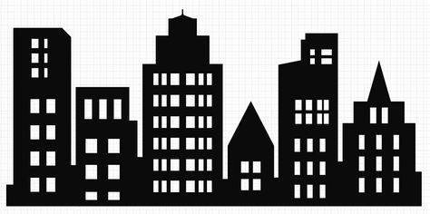 City Clipart, Superhero City, Building Silhouette, Pashmina Hijab, European Cafe, Landscape Clipart, City Skyline Silhouette, Turtle Cake, Town Building