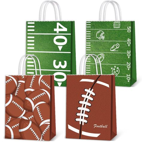 PRICES MAY VARY. Designed Football Gift Bag: We believe that football fans will like these football snack bags. Each of these football goody bags with handles is designed with football patterns so as to fit football birthday party decorations, football party decorations, football game day party decorations, football party supplies, or small gifts for other game themes. Size Of The Football Goody Bag Favors: Each football bowls party supplies measures about 8.26 x 5.9 x 3.15 inches/20 x 15 x 8cm, Flag Football Snack Bags, Football Birthday Favors, Football Gift Bags, Football Theme Party Decorations, Football Gifts For Players, Flag Football Party, Football Goody Bags, Football Treat Bags, Football Gift Baskets