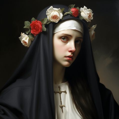 Saint Rose Of Lima, Cesar Santos, Rose Of Lima, St Rose Of Lima, Catholic Symbols, Catholic Artwork, Orthodox Catholic, Love For God, Mary Rose