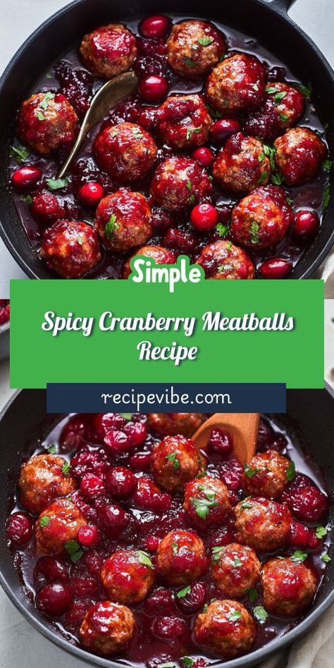 Want to add a unique twist to your Christmas dinner? Our Spicy Cranberry Meatballs bring a zesty kick to your holiday table! Perfect for parties or family gatherings, these meatballs are a must-try. Save this recipe for your entertaining needs! Homemade Cranberry Meatballs, Holiday Meatballs Appetizer Ideas, Meatball Cranberry Chili Sauce, Xmas Dinner Appetizers, Cranberry Meatball Sauce, Cranberry Jalepeno Chicken Meatball, Cranberry Bbq Meatballs Crockpot, Cranberry Jalapeno Meatballs Costco, Cocktail Meatballs Cranberry Chili Sauce