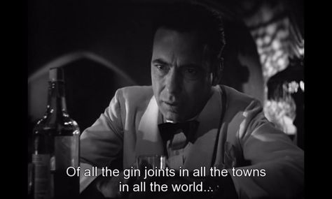 Casablanca Quotes, Rick Blaine, Casablanca Movie, Casablanca 1942, Play It Again Sam, Hollywood Scenes, Favorite Movie Quotes, Old Hollywood Movies, Humphrey Bogart