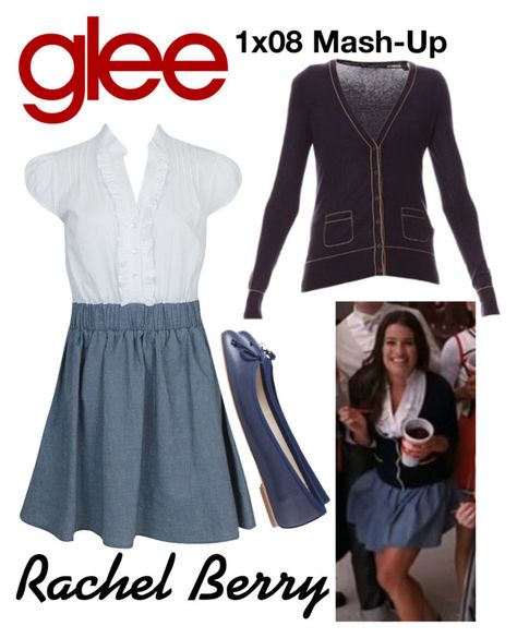 "Rachel Berry (Glee) : 1x08" by aure26 ❤ liked on Polyvore featuring Forever 21, bleu, Pieces and glee Glee Costumes, Quinn Glee, Rachel Berry Style, Glee Outfits, Glee Rachel, Lydia Martin Outfits, Job Outfits, Glee Fashion, Rachel Berry