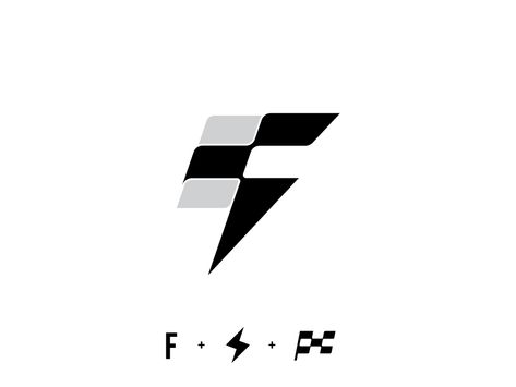 F Logo Design - F Monogram - Fast&Furious by Artem on Dribbble #f Sports Monogram Logo, Sport Brand Logo Ideas, Racing Branding, T Letter Logo, F Logo Design, Battery Logo, Sports Brand Logos, F Monogram, Fast Logo