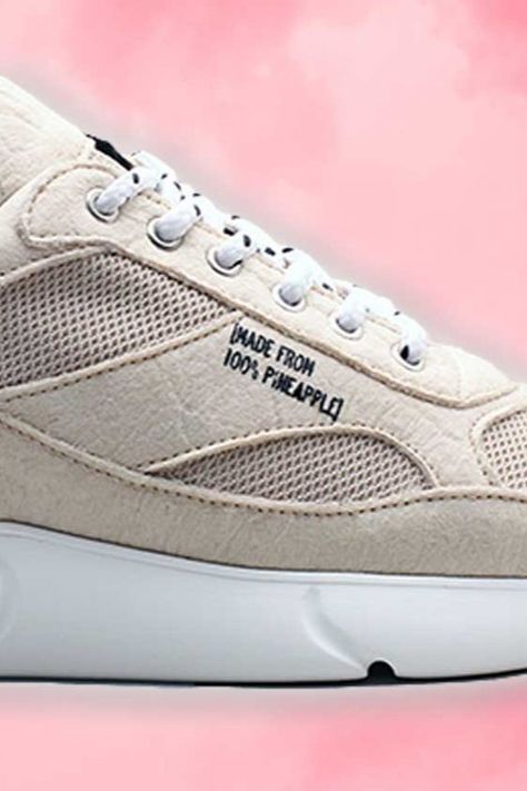 These Vegan Leather Sneakers are Made From Pineapples... #vegan #vegannews #plantbased #livekindly Vegan Clothes, Pineapple Leather, Mercer Amsterdam, Vegan Sneakers, Vegan Clothing, Luxury Sneakers, Vegan Fashion, Biotechnology, Vegan Shoes