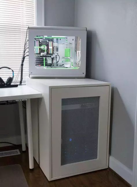 Home Network Rack Ideas, Home Network Rack, Diy Pc Desk, Home Server Rack, Playstation Room, Hifi Rack, Network Rack, Diy Pc, Home Lab