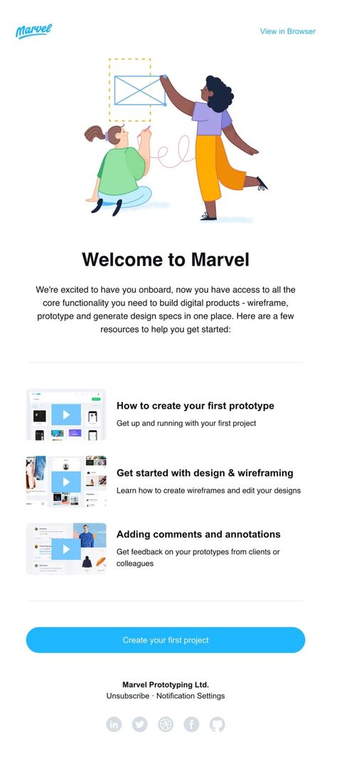 21 Best Welcome Email Examples to Engage Customers in 2019 - Vero Welcome Email Template, School Newsletter Template, Welcome Emails, Learn Marketing, Welcome To School, Email Examples, Welcome Design, Email Template Design, Email Design Inspiration