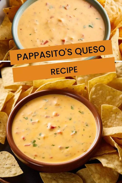 Learn the secrets behind one of the most beloved Mexican dishes - Pappasito’s queso! This easy-to-follow recipe is guaranteed to give you an irresistibly delicious result. Pappasitos Queso Recipe, Queso Dip Recipes, Queso Recipe, Queso Fundido, Mexican Dish, Queso Dip, October 8, Yummy Dips, Appetizer Dips