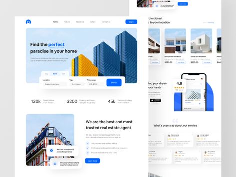 Atlantis ~ Landing Page Exploration🏘 Real Estate Landing Pages, Ui Design Principles, Design Sites, Real Estate Images, Agency Website Design, News Web Design, Stadium Design, Real Estate Site, Ui Design Website