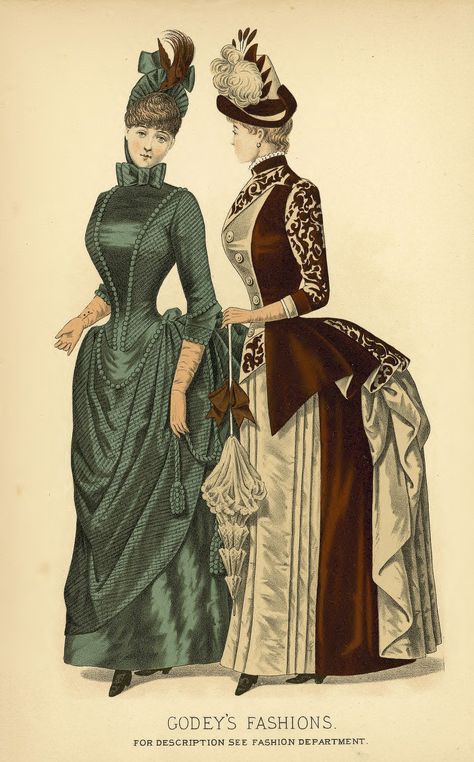 1880-1889 | Fashion History Timeline 1889 Fashion, 1880 Fashion, Fashion History Timeline, Walking Dress, 1880s Fashion, 1800s Fashion, Bustle Dress, 19th Century Fashion, History Fashion