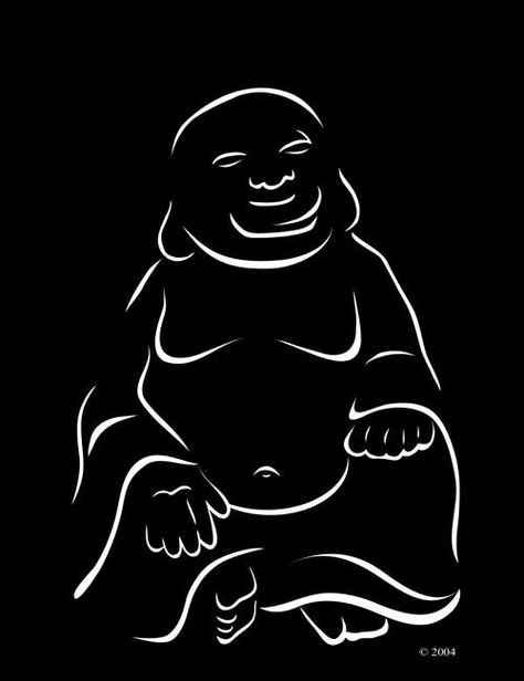 Laughing Buddha Buhda Art, Happy Buddha Tattoo, Buddha Tattoo Ideas, Buddha Print, Smiling Buddha, Buddha Drawing, Buddha Tattoo Design, Buddha Tattoos, Little Buddha