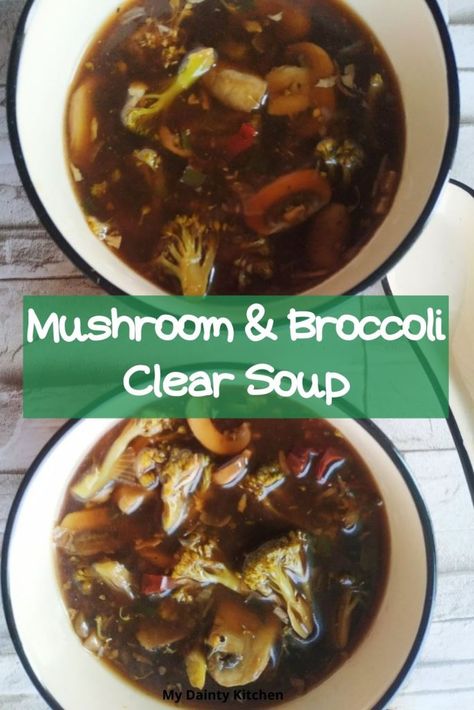 Low Carb Vegan Broccoli & Mushroom Soup - My Dainty Kitchen Mushroom And Broccoli Soup, Broccoli Mushroom Soup, Crockpot Mushrooms, Broccoli Health Benefits, Broccoli Mushroom, Healthy Soup Recipe, Mushroom Broccoli, Broccoli Benefits, Vegan Broccoli