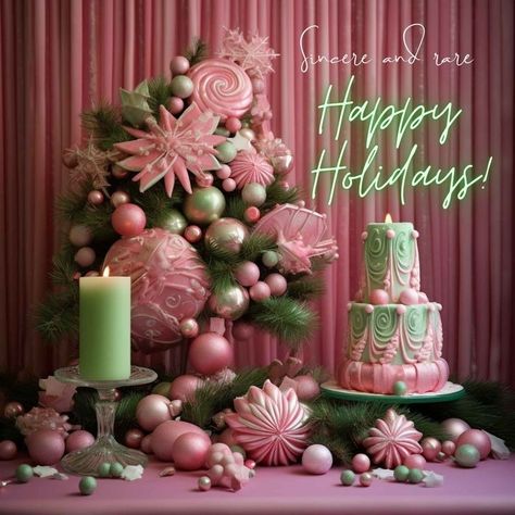 Pink And Green Christmas Decor, Alpha Kappa Alpha Christmas, Pink And Green Christmas, Aka Christmas, Sorority Pictures, Alpha Kappa Alpha Sorority Paraphernalia, Christmas Greetings Quotes, Aka Sorority Gifts, 50th Anniversary Decorations