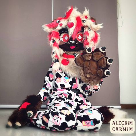 Colorful Fursuits, Unique Fursuits, Therian Wallpaper, Fursuit Ideas, Fursuit Paws, Fur Suits, Safe Trip, Have A Safe Trip, We Are Open