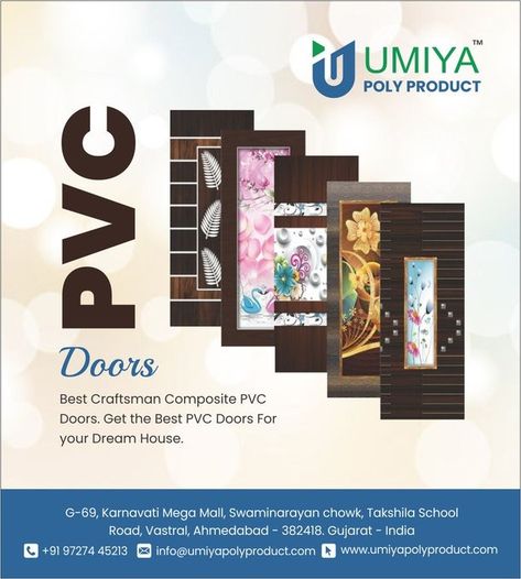 Paresh Patel on X: "PVC Doors Suppliers Mobile: 097274 45213 Web: https://t.co/7umgtOHmul PVC Door manufacturers in Ahmedabad #PVC doors and #frames are available for #bedroom, #bathroom, #cupboards, #balcony, #rooms, bathroom #shop, #toilet, #store room, #pooja room. https://t.co/skEcm4LFFD" / X Pvc Doors Bathroom, Pvc Bathroom Door Design, Bathroom Door Design, Bathroom Cupboards, Store Room, Pvc Door, Door Bathroom, Door Manufacturer, Hardware Shop