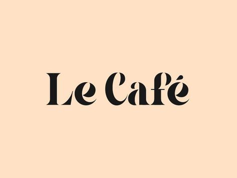 Le Café, a logo for a coffee shop that is really bold and parisienne. French logo design inspired by art nouveau using an elegant and bold serif type. #typography #artnouveau #cafe #restaurantbranding #branding #logodesign French Logo Design, French Branding, Service Berry, Cafe Logos, French Logo, French Typography, Cafe Logo Design, Red Monkey, Inspiration Logo Design