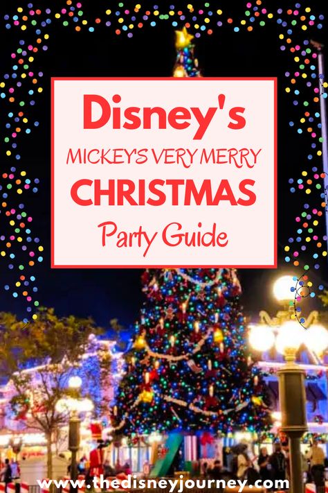 Disney's Mickey's very merry christmas party guide Disney Secrets, Disney World Christmas Party, 2023 Disney World, Mickeys Christmas Party, Disney Christmas Party, Disney Merry Christmas, Disney Inspiration, Mickeys Christmas Carol, Disney World Christmas