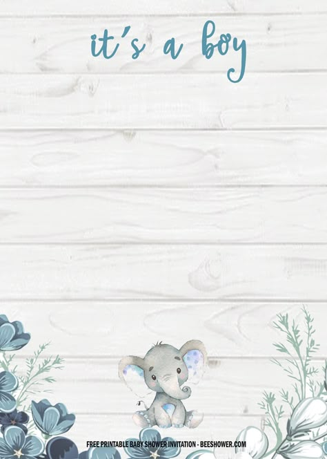 Download Now 6 FREE Blue Elephant Themed Birthday and Baby Shower Invitation Templates #free #freeinvitation2019 #birthday #disney #invitations #invitationtemplates Baby Shower Invitations For Boys Free Templates, Baby Template Design, Blue Elephant Wallpaper, It’s A Boy, Baby Shower Templates Free, Its Boy, Elephant Invitations, Elephant Baby Shower Invitations Boy, Baby Template