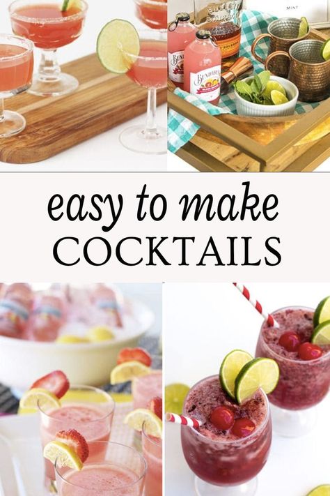 Easy Cocktail Recipes to Try Now Date Night Cocktails, Simple Cocktail Recipes, Happy Hour At Home, Simple Cocktails, Easy Cocktail Recipes, Easy To Make Cocktails, Simple Cocktail, Easy Cocktail, Unique Drink