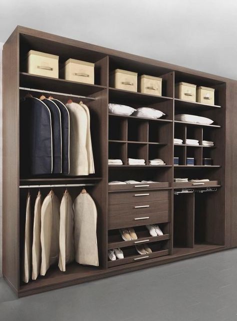 Wardrobe Inside Design, Interior Design Living Room Modern, Wooden Wardrobe Design, Bedroom Cupboards, Dream Closet Design, Closet Design Layout, Armoire Dressing, Home Hall Design, Luxury Closets Design