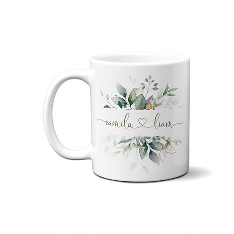 Couple Name & Heart Personalized Mug | Custom Mr. and Mrs. Cup for Newlyweds, Gift for Her, Him, Spouse, Lovers, Anniversary, Housewarming https://etsy.me/35PYAA9 #couple #mug #spousegift #giftforboyfriend #love #lovemug #couples #anniversary #housewarming #cup Custom Mugs Ideas, Couple Mug Design, Anniversary Mugs, Souvenir Design, Cups Ideas, Customized Mugs, Gift For Architect, Couple Name, Husband Valentine