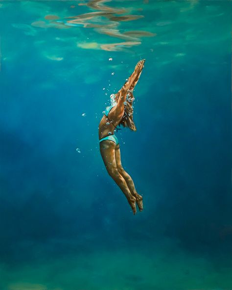 Eric Zener, Underwater Painting, Pool Art, Underwater Art, Nordic Poster, Water Art, Water Painting, Underwater Photography, Paintings & Prints