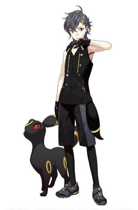 Umbreon Umbreon As A Human, Umbreon Outfit, Umbreon Cute, Pokemon As Humans, Umbreon Gijinka, Pokemon Aesthetic, Pokemon Human, Pokémon Anime, Pokémon Heroes