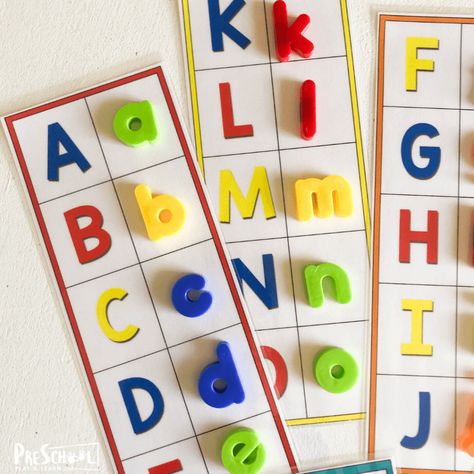 printable Literacy Activities For Preschoolers, Letter Matching Preschool, Letters Activity, Alphabet Letter Matching, Prek Literacy, Alphabet Letter Activities, Letter Matching Activities, Alphabet Activity, Preschool Language