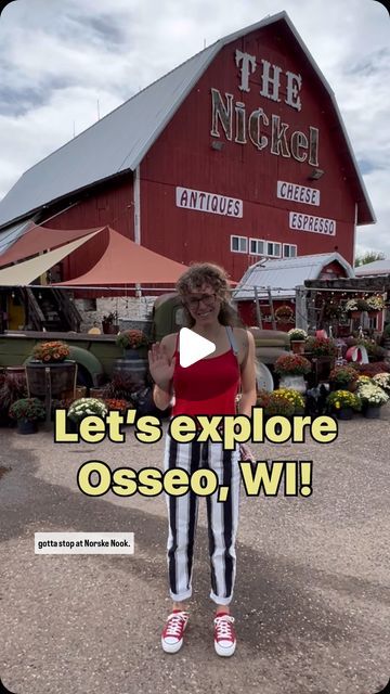 Marissa Younger on Instagram: "📍Osseo, WI - A day of fun 

Located on I-94 just south of Eau Claire is the town of Osseo (Pop: ~1,500). Downtown has a touch of Norwegian flair (peep the crosswalk art!) and several shops/eateries. Spend a day enjoying the river and small town charm..here’s our list of must-stop spots:

The Nickel Barn & Coffee Shop- Located east of the interstate, this easy to get to spot is perfect for a cup o’ joe and antiquing. I’ve stopped here many times and always look forward to the cozy atmosphere and variety of goodies they have in their shop! @theosseonickel 

Northwoods Brewpub - What a cool spot! The patio hugs this (very large) establishment, offering views of an old barn and ATV trail. Head inside to be greeted by the brewery, stage, pool table and more. We h Crosswalk Art, Brew Pub, Cozy Atmosphere, Old Barn, Pool Table, Small Town, Travel Ideas, The River, Small Towns