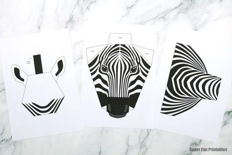 3D zebra craft 3d Zebra Craft, 3d Art Ideas, Zebra Craft, Safari Theme Party, 3d Craft, Animal Crafts For Kids, Paper Toy, 3d Paper Crafts, Graphic Design Projects