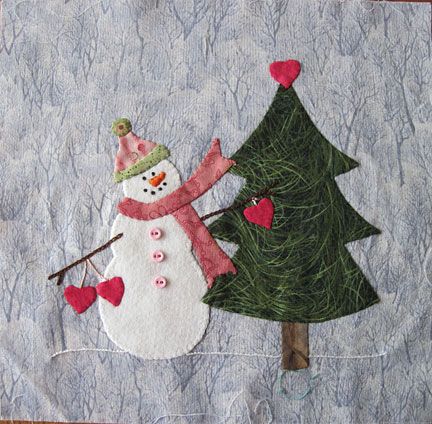 snowbound Christmas Quilt Blocks, Crazy Quilt Stitches, Quilt Club, Snowman Quilt, Fabric Postcards, Christmas Applique, Scrap Quilt, Tree Quilt, Winter Quilts