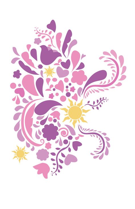 Rupenzal Tangled Drawing, Rapunzel Pattern Wallpaper, Tangled Rapunzel Embroidery, Rapunzel Mural Painting, Rapunzel Cricut Projects, Rapunzels Paintings, Tangled Doodles Disney, Repunzal Tangled Aesthetic Drawing, Rapunzel Room Ideas