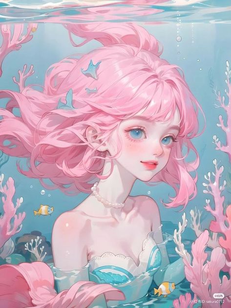 Mermaid Anime, Face Artwork, Character Artist, Dreamy Artwork, Mermaid Pictures, Draw Anime, Bd Comics, Anime Pictures, Free Products